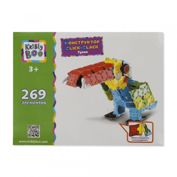 Конструктор Click-Clack Тукан, 269 дет.