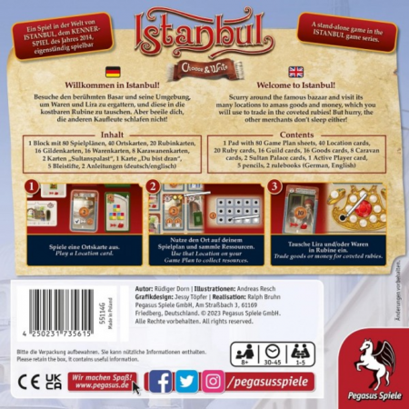 Настольная игра "Istanbul – Choose & Write"
